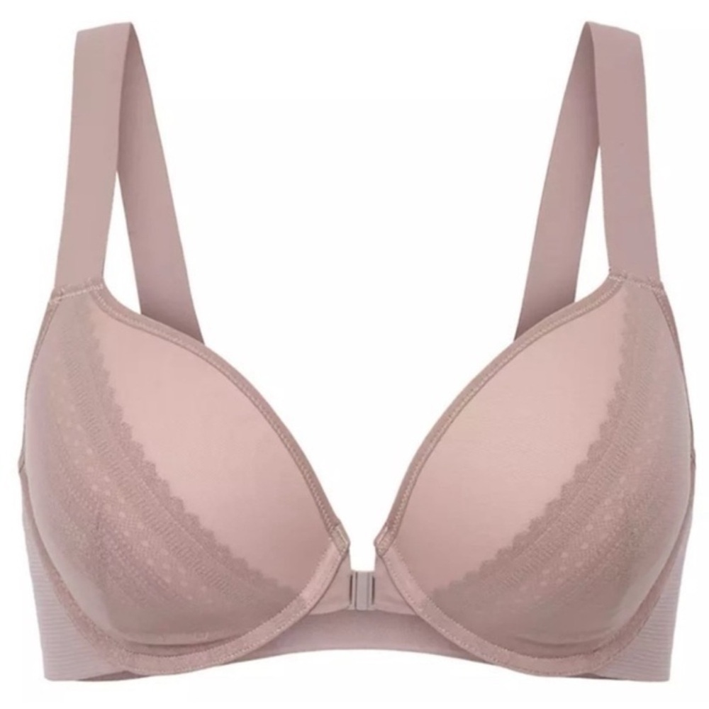 Spanx Brallelujah Illusion Lace Full Coverage Bra Cafe Au Lait Vintage Rose 38C